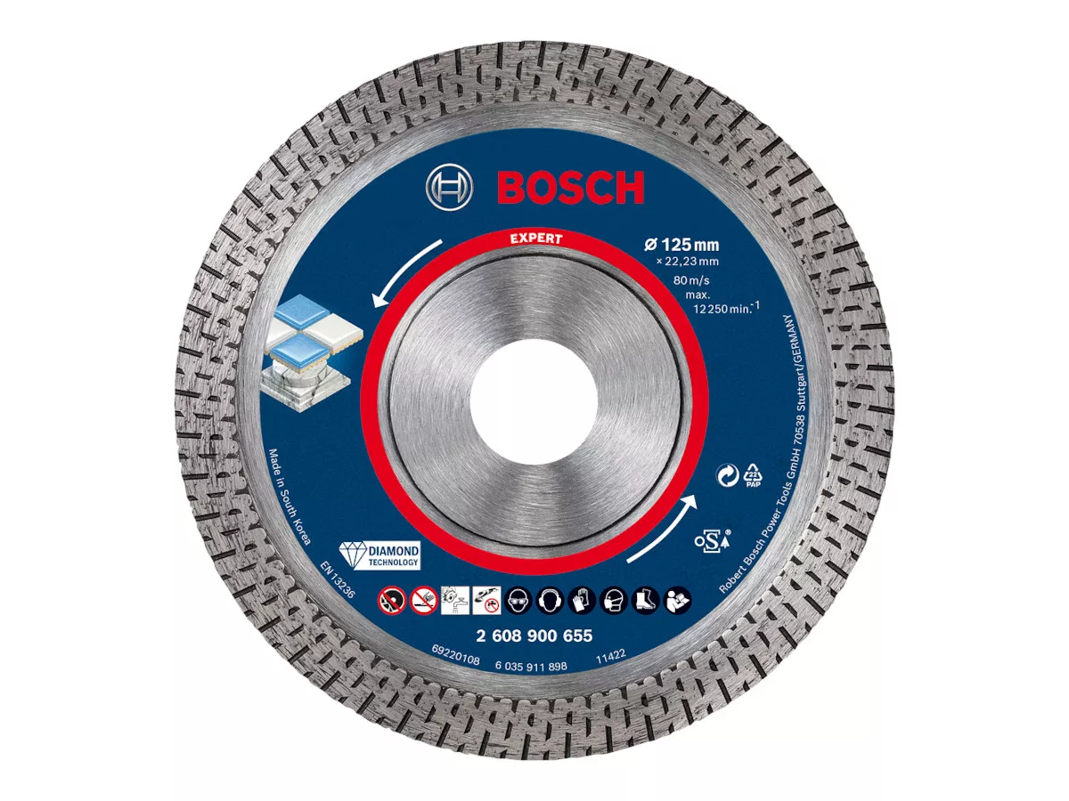 Disque à tronçonner diamanté EXPERT HardCeramic Ø125mm Bosch